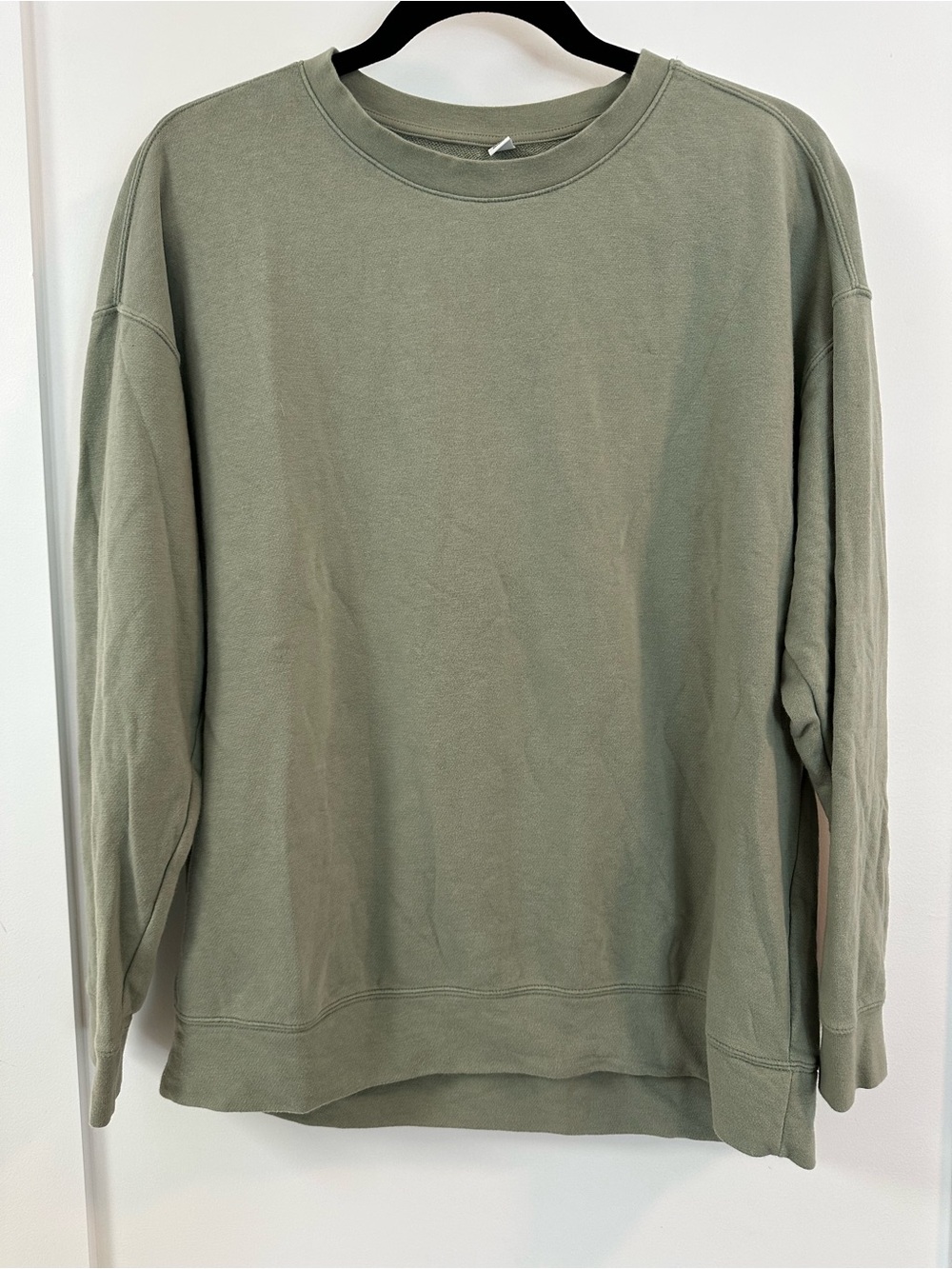 Sage green Uniqlo crew neck sweater